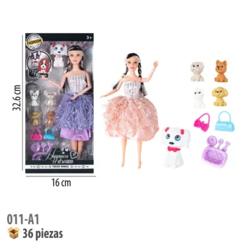 MUÑECA CON ACCESORIOS.