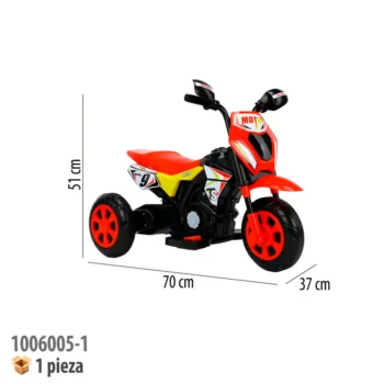 MOTOCICLETA MONTABLE ELECTRICA ROJO