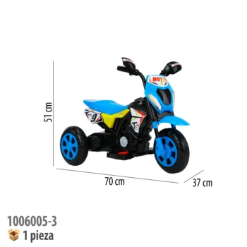 MOTOCICLETA MONTABLE ELECTRICA AZUL