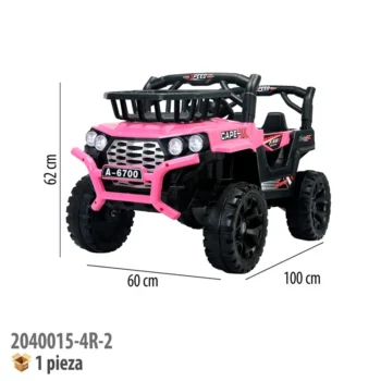 CARRO MONTABLE ELECTRICO CON CONTROL REMOTO ROSA