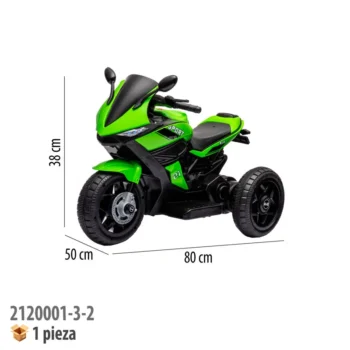 MOTOCICLETA MONTABLE ELECTRICA VERDE