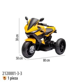 MOTOCICLETA MONTABLE ELECTRICA AMARILLO