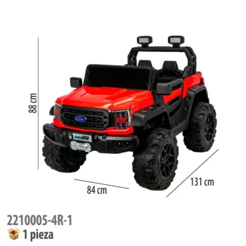 CARRO MONTABLE ELECTRICO CON CONTROL REMOTO ROJO