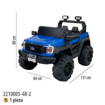CARRO MONTABLE ELECTRICO CON CONTROL REMOTO AZUL