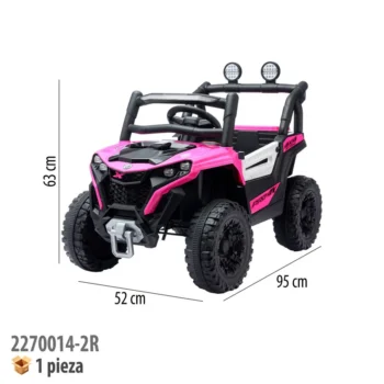 CARRO MONTABLE ELECTRICO CON CONTROL REMOTO ROSA