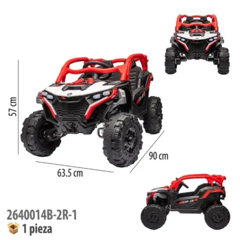 CARRO MONTABLE ELECTRICO CON CONTROL REMOTO ROJO