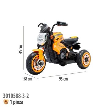 MOTOCICLETA MONTABLE ELECTRICA AMARILLO