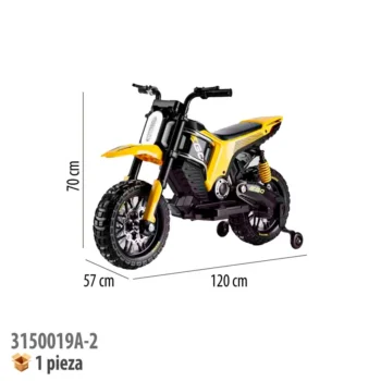 MOTOCICLETA MONTABLE ELECTRICA AMARILLO