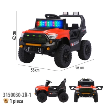 CARRO MONTABLE ELECTRICO CON CONTROL REMOTO ROJO