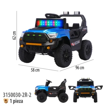 CARRO MONTABLE ELECTRICO CON CONTROL REMOTO AZUL
