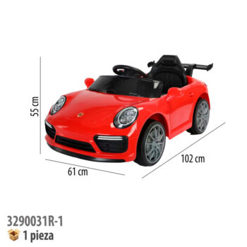 CARRO MONTABLE ELECTRICO CON CONTROL REMOTO ROJO