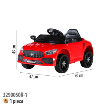 CARRO MONTABLE ELECTRICO CON CONTROL REMOTO ROJO