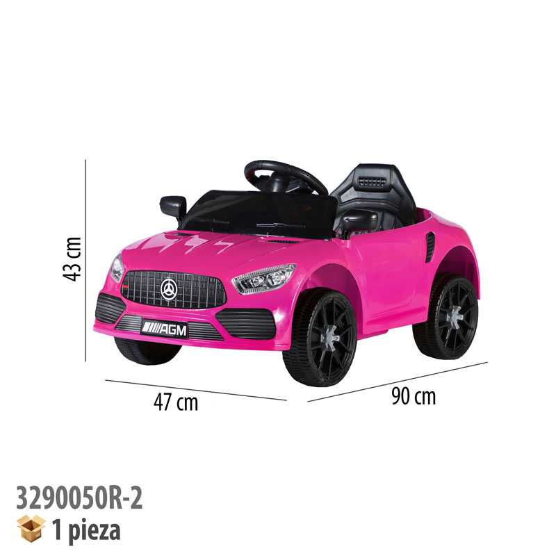 CARRO MONTABLE ELECTRICO CON CONTROL REMOTO ROSA