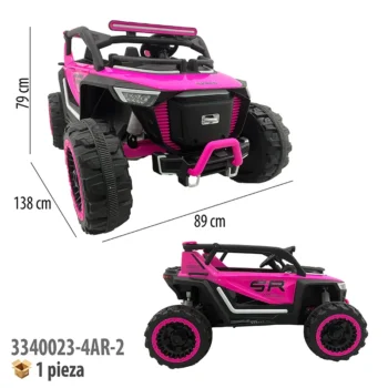 CARRO MONTABLE ELECTRICO CON CONTROL REMOTO ROSA