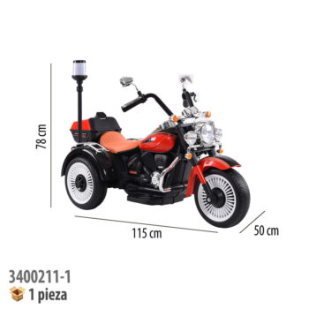 MOTOCICLETA MONTABLE ELECTRICA ROJO