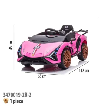 CARRO MONTABLE ELECTRICO CON CONTROL REMOTO ROSA