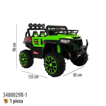 CARRO MONTABLE ELECTRICO CON CONTROL REMOTO VERDE