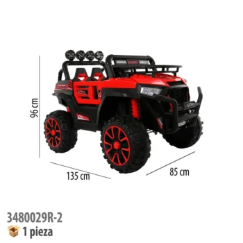 CARRO MONTABLE ELECTRICO CON CONTROL REMOTO ROJO