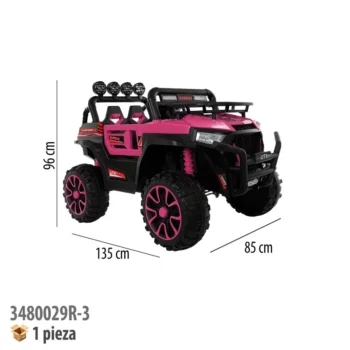 CARRO MONTABLE ELECTRICO CON CONTROL REMOTO ROSA