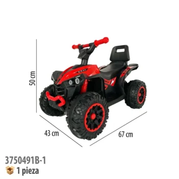 MOTOCICLETA MONTABLE ELECTRICA ROJO