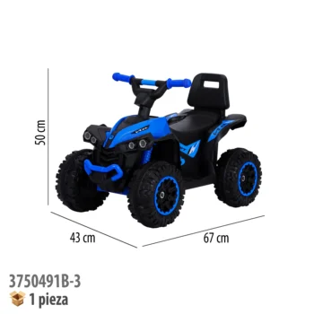 MOTOCICLETA MONTABLE ELECTRICA AZUL