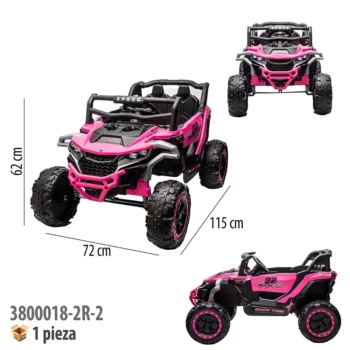 CARRO MONTABLE ELECTRICO CON CONTROL REMOTO ROSA