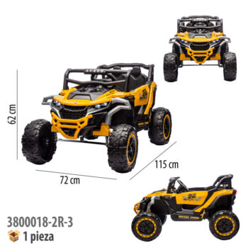 CARRO MONTABLE ELECTRICO CON CONTROL REMOTO NARANJA