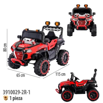 CARRO MONTABLE ELECTRICO CON CONTROL REMOTO ROJO