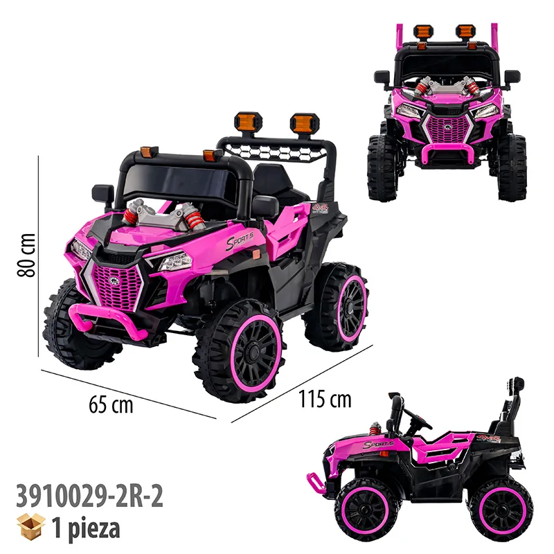 CARRO MONTABLE ELECTRICO CON CONTROL REMOTO ROSA