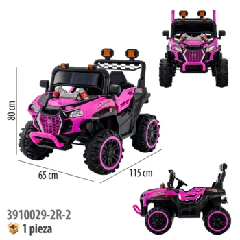 CARRO MONTABLE ELECTRICO CON CONTROL REMOTO ROSA
