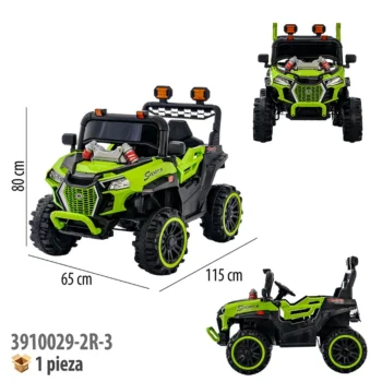 CARRO MONTABLE ELECTRICO CON CONTROL REMOTO VERDE