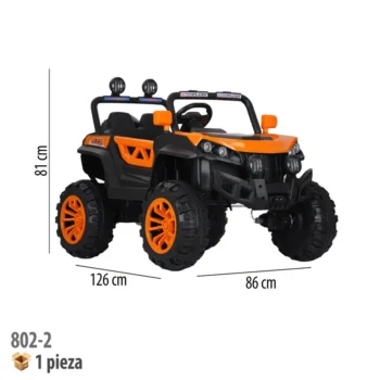 CARRO MONTABLE ELECTRICO CON CONTROL REMOTO NARANJA