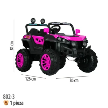 CARRO MONTABLE ELECTRICO CON CONTROL REMOTO ROSA