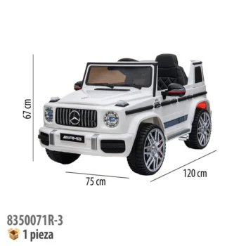 CARRO MONTABLE ELECTRICO CON CONTROL REMOTO BLANCO