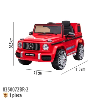 CARRO MONTABLE ELECTRICO CON CONTROL REMOTO ROJO