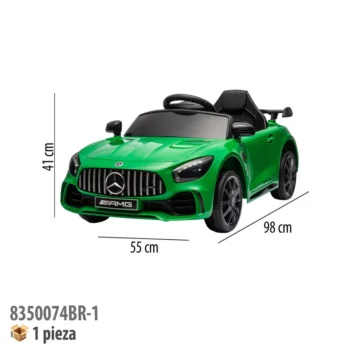 CARRO MONTABLE ELECTRICO CON CONTROL REMOTO VERDE
