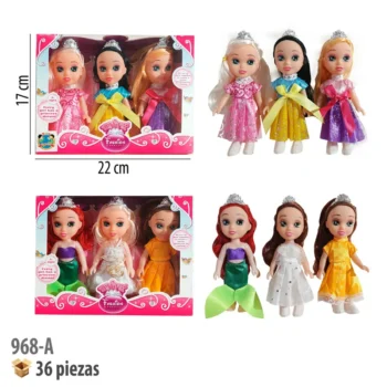 MUÑECAS 3 PIEZAS.