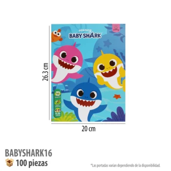 LIBRO PARA COLOREAR 16 PGS BABY SHARK