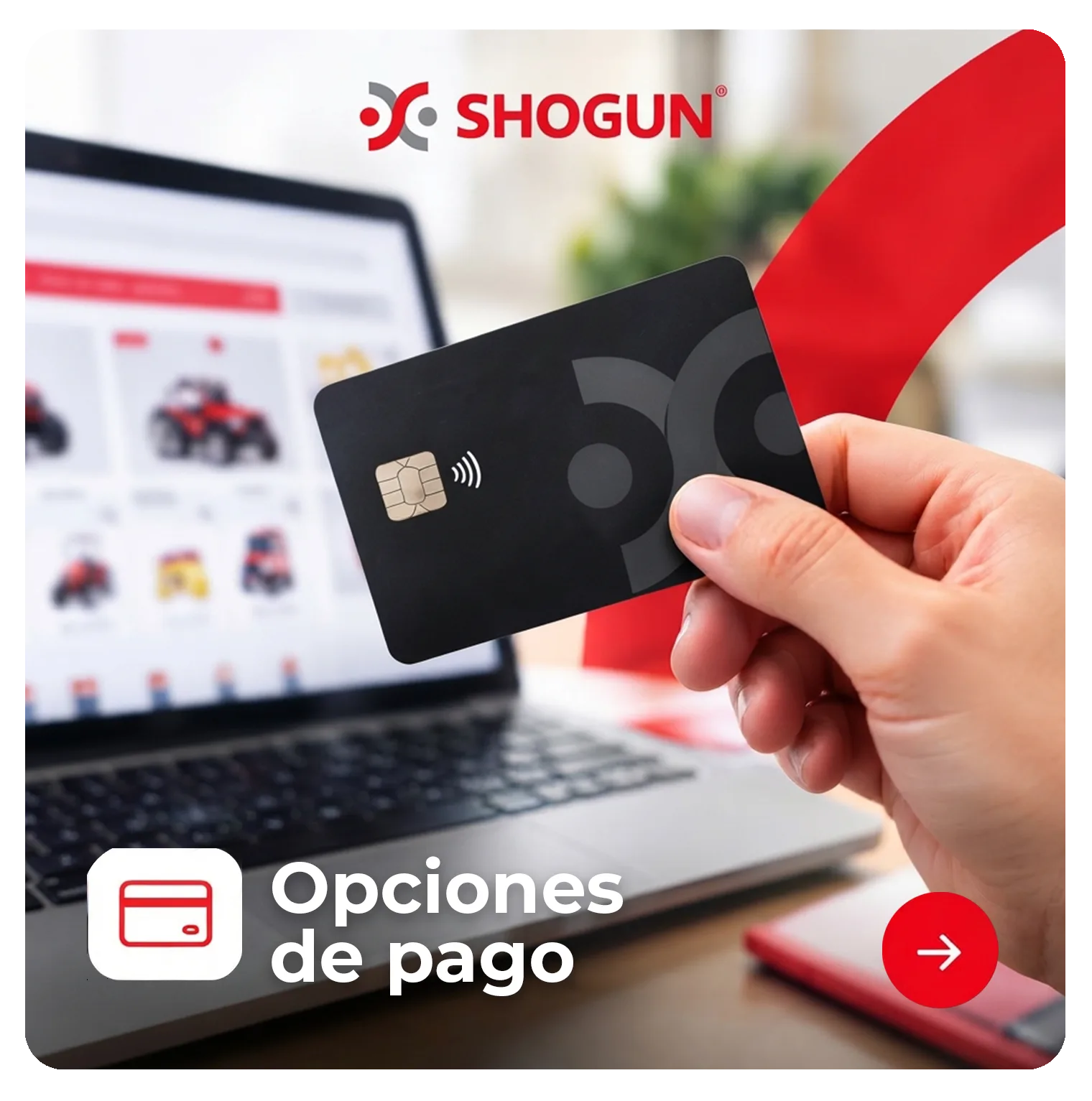 Opciones de pago Shogun