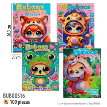 LIBRO PARA COLOREAR 16 PAGS BUBOOS