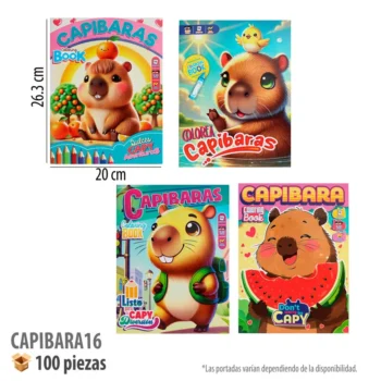 LIBRO PARA COLOREAR 16 PAGS CAPIBARA