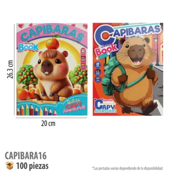 LIBRO PARA COLOREAR 16 PAGS CAPIBARA