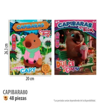 LIBRO PARA COLOREAR 80 PAGS CAPIBARA