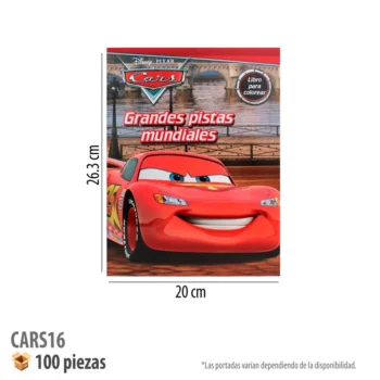 LIBRO COLOREAR 16 PGS CARS