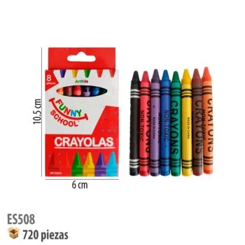 CRAYOLAS 8 PIEZAS