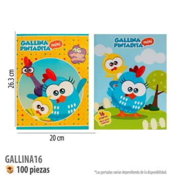 LIBRO COLOREAR 16 PGS GALLINA PINTADITA