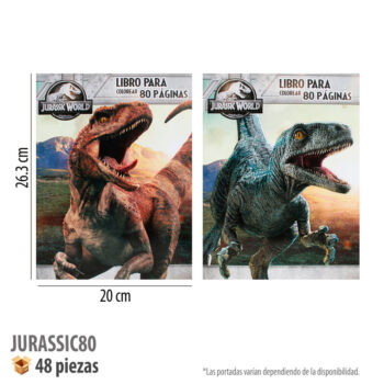 LIBRO COLOREAR 80 PGS JURASSIC