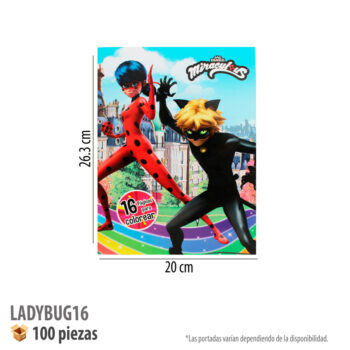 LIBRO COLOREAR 16 PGS LADYBUG