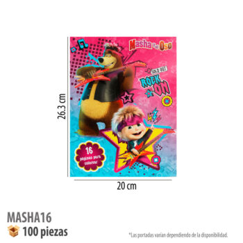 LIBRO PARA COLOREAR 16 PGS MASHA Y EL OSO