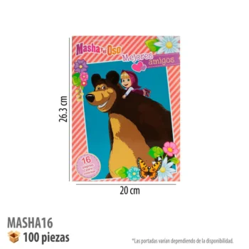 LIBRO PARA COLOREAR 16 PGS MASHA Y EL OSO